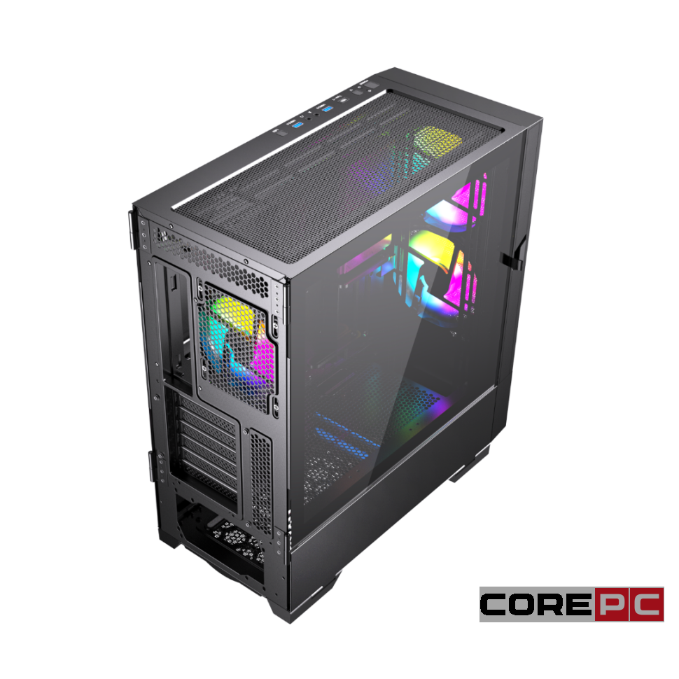 Компьютерный корпус Powercase LUMINOUS TG Black (CLB-L0)