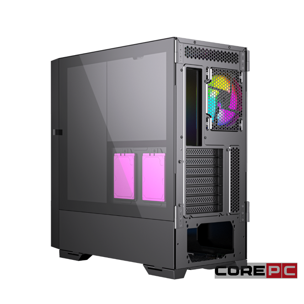 Компьютерный корпус Powercase LUMINOUS TG Black (CLB-L0)