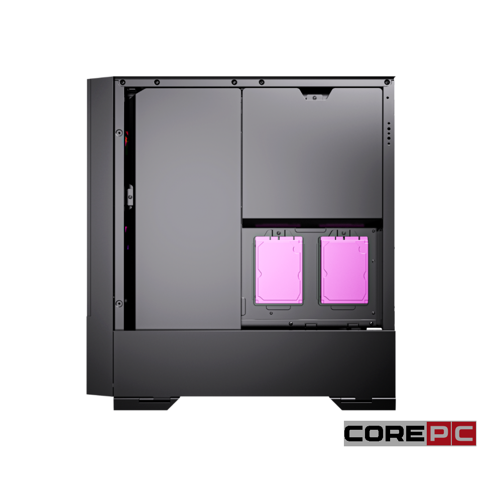 Компьютерный корпус Powercase LUMINOUS TG Black (CLB-L0)