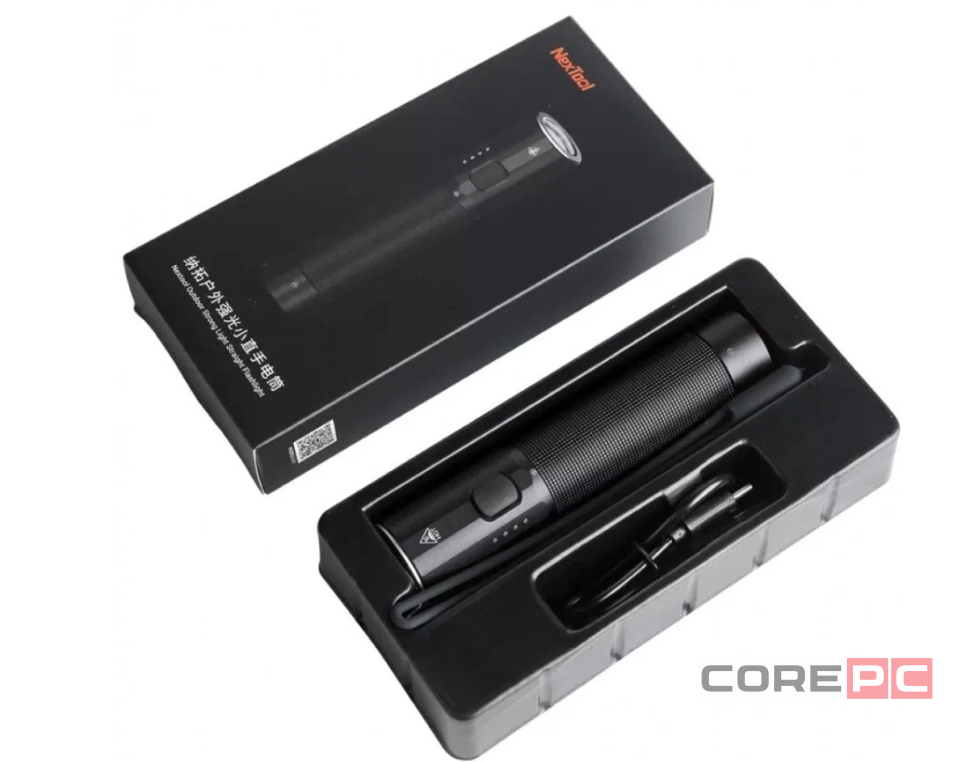 Маленький фонарик Xiaomi NexTool Mini Tactical Flashlight 1200lm IPX4 (NE20069) черный