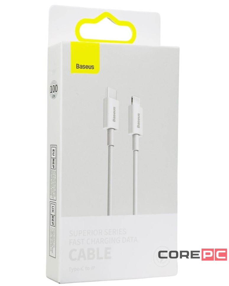 Кабель-зарядка Type-C на Lightning Baseus Superior Series 1м (CATLYS-A02) 20W белый