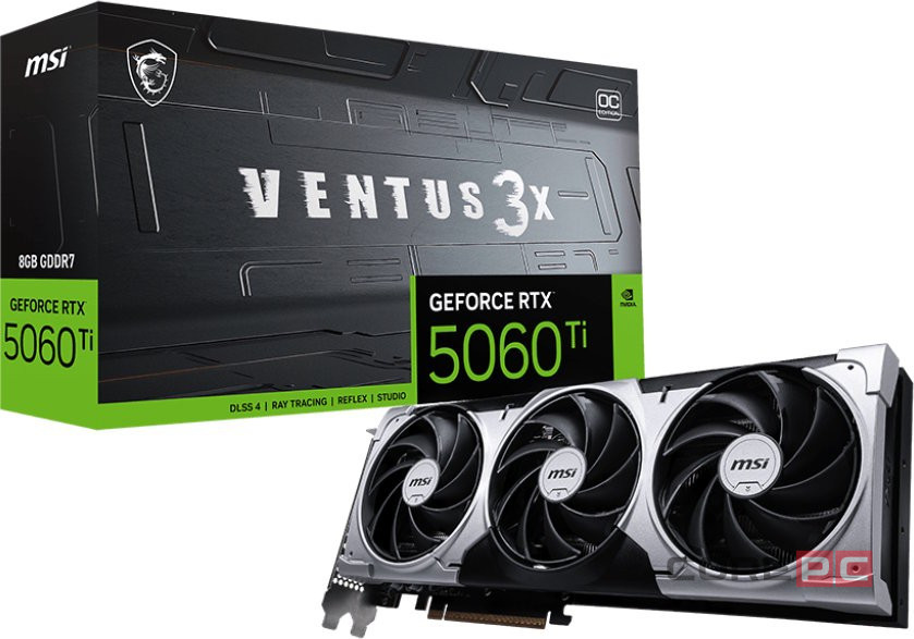 Видеокарта MSI (G506T-8V3C) GeForce RTX 5060 Ti 8G VENTUS 3X OC