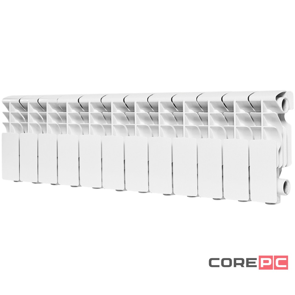 Радиатор алюминиевый ROMMER Plus 200, 12 секций RAL9016