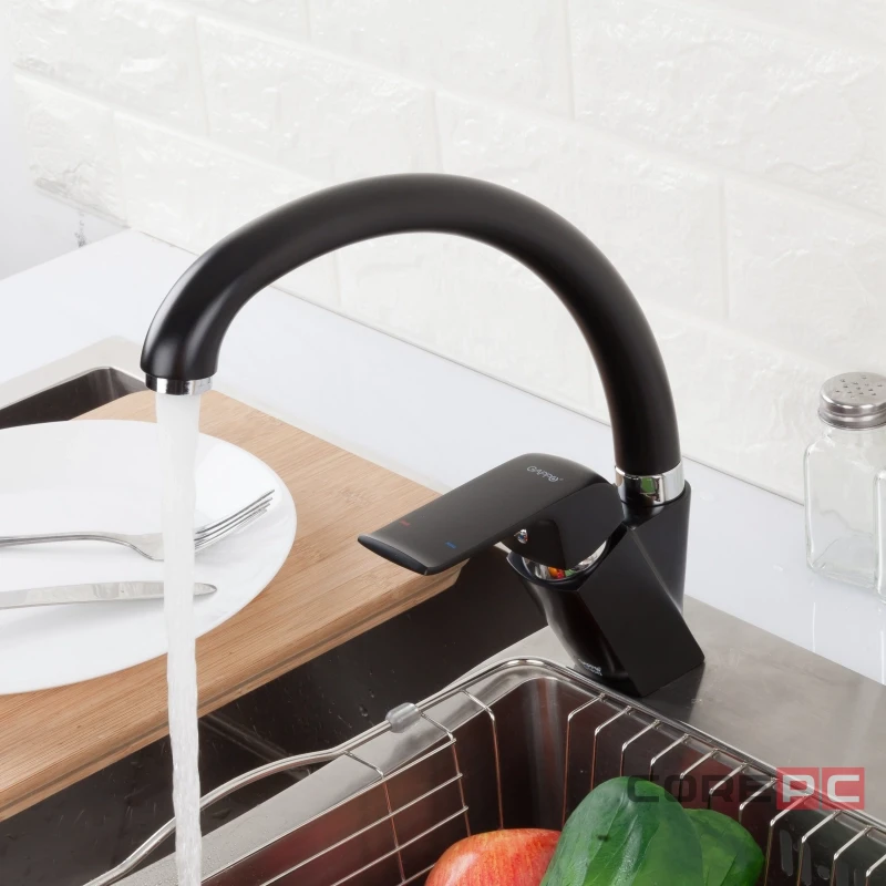 Смеситель для кухни Gappo G4150, рычажное управление, цвет черный