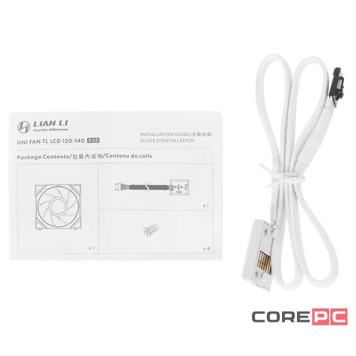 Вентилятор для корпуса Lian Li UNI FAN TL LCD 120 ARGB White (G99.12TLLCD1W.R0)