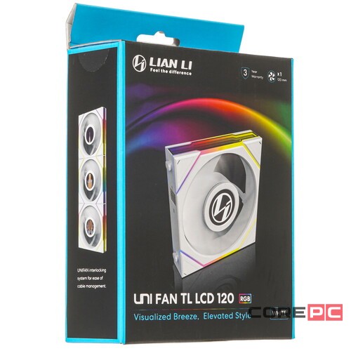 Вентилятор для корпуса Lian Li UNI FAN TL LCD 120 ARGB White (G99.12TLLCD1W.R0)