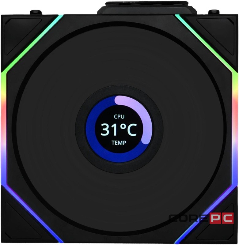 Вентилятор для корпуса Lian Li UNI FAN TL WIRELESS LCD 120 Reverse Blade 12RTLLCD1W1B ARGB Black (G99.12RTLLCD1W1B.R0)