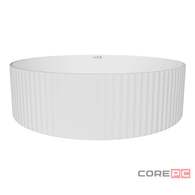 Раковина накладная на столешницу WAVE WAVE 552552, фарфор, округлая, белый