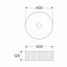Раковина накладная на столешницу WAVE WAVE 552552, фарфор, округлая, белый