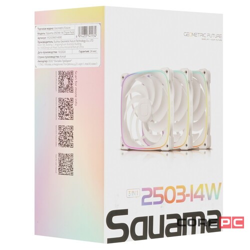 Комплект вентиляторов для корпуса Geometric Future Squama 2503W-14 ARGB White (1F2503W314000)