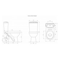 Унитаз компакт Rosa 4627094094300 с сиденьем, цвет белый