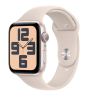 Apple Watch SE (2024) 40mm Starlight Aluminium Case with Starlight Sport Band (M/L)