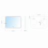 Зеркало MIXLINE Стив-2 915х685 сенсорный выключатель, светодиодная подсветка+ подогрев
