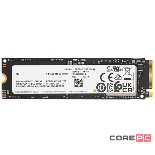 Твердотельный накопитель Samsung 1000 Gb PM9A1A (MZVL21T0HDLU-00B07)