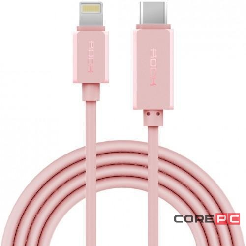 Кабель Rock RCB0414 (Type-C) на (Lightning) 100см (Rose Gold)