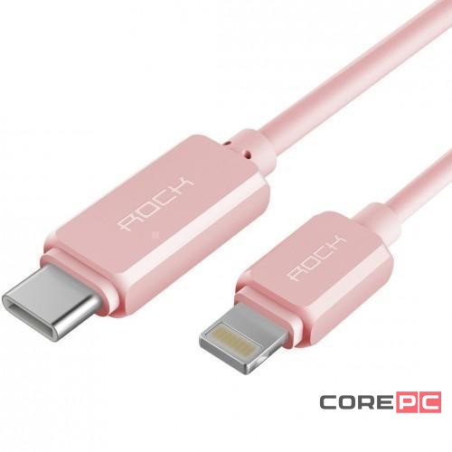 Кабель Rock RCB0414 (Type-C) на (Lightning) 100см (Rose Gold)