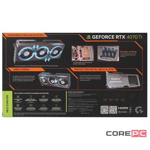 Видеокарта Gigabyte (GV-N407TGAMING OCV2-12GD) GeForce RTX 4070 TI 12GB GAMING OC V2