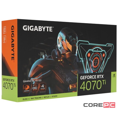 Видеокарта Gigabyte (GV-N407TGAMING OCV2-12GD) GeForce RTX 4070 TI 12GB GAMING OC V2