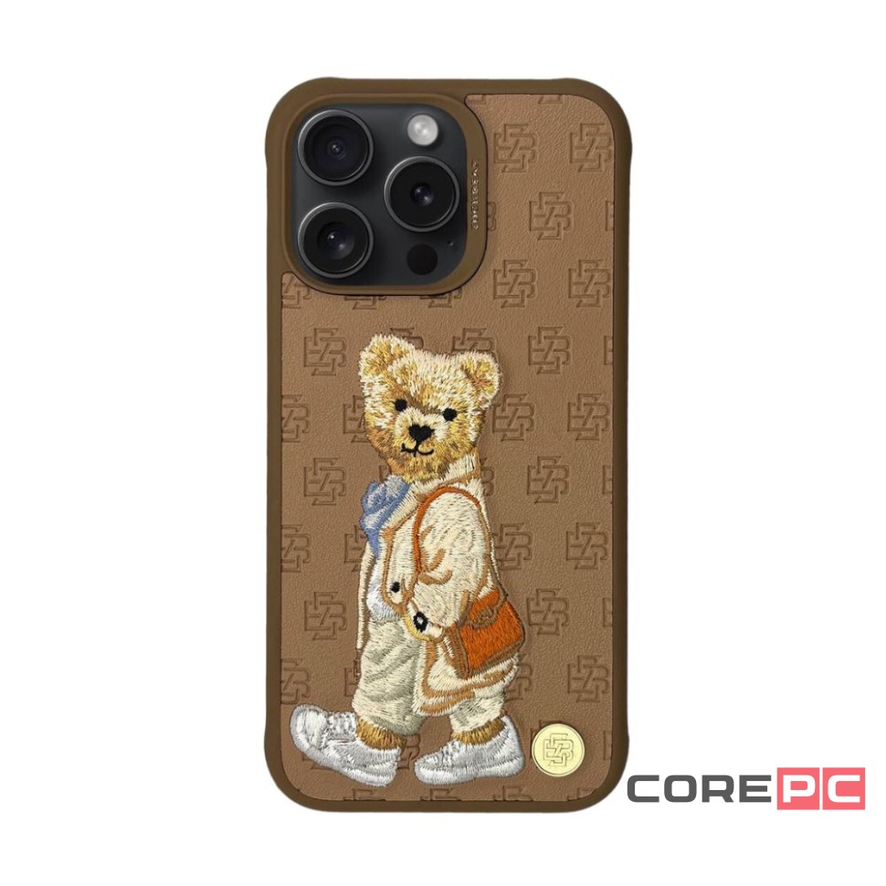 Чехол-накладка Zuck Bear San Francisco Fortune Kapak - Golden State Bear для Apple iPhone 15 Pro Max искусcтвенная кожа (бежевый)