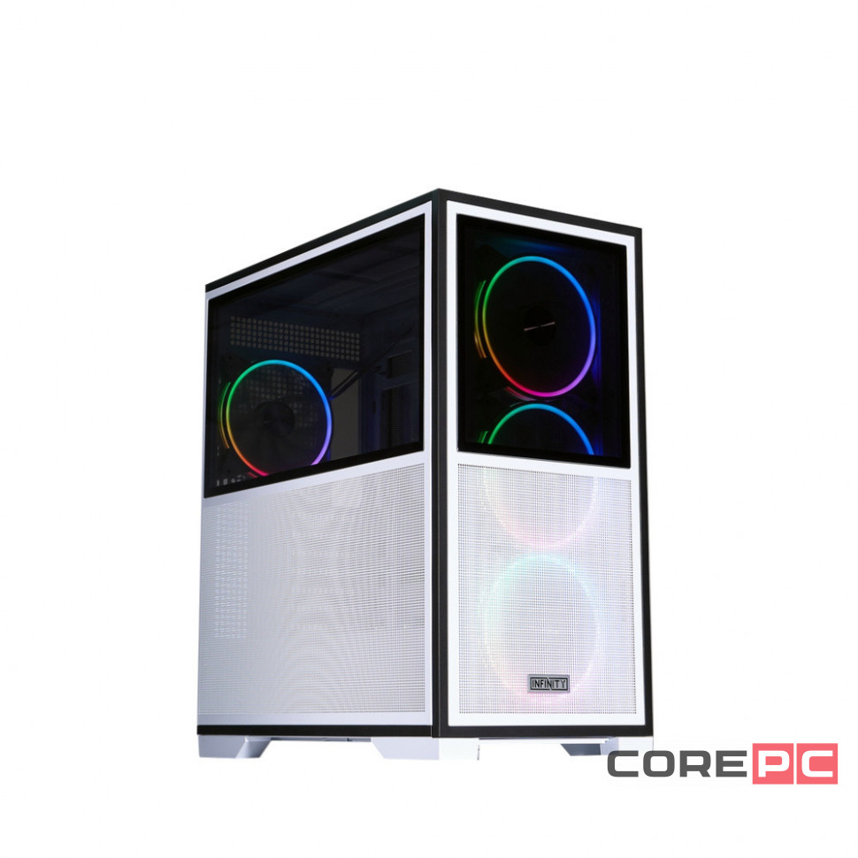 Компьютерный корпус 1STPLAYER INFINITY IF8 ARGB White (IF8-WH-4FO7-14-W)
