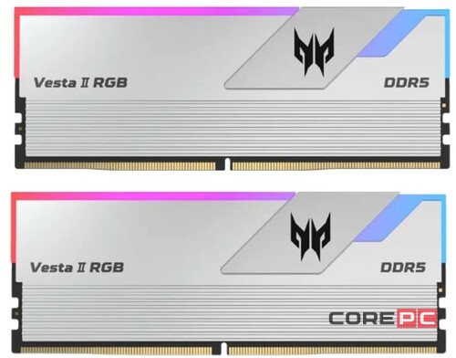 Оперативная память 32 Gb 6800 MHz Acer Predator Vesta II RGB Silver VESTA2-32GB-6800-1R8-V2 (BL.9BWWR.361)