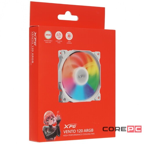 Вентилятор для корпуса ADATA XPG VENTO 120 ARGB White VENTO120ARGB-WHCWW