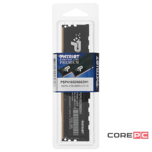 Оперативная память 16 Gb 2666 MHz PATRIOT SL PREMIUM (PSP416G26662H1)