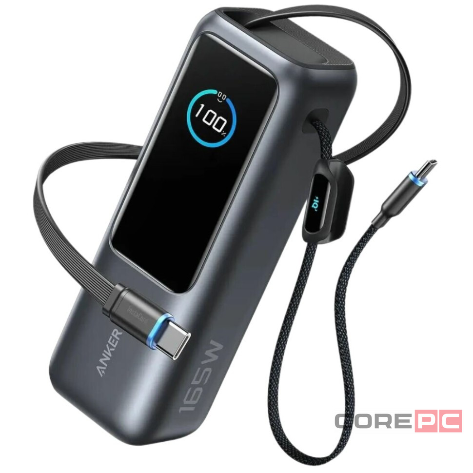 Powerbank Anker Zolo (A1695P11) 25000mAh 165W 1USB/2C с проводом Type-C черный