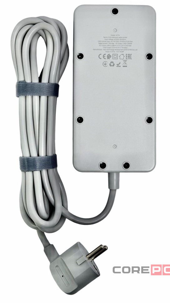 Сетевой фильтр Hoco AC7A 3 розетки/3USB/1USB-C 3м черный