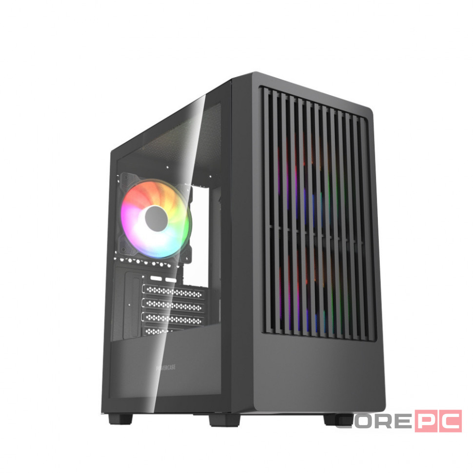 Компьютерный корпус Powercase Mistral SM07 TG ARGB Black (CMMSM07B-A3)