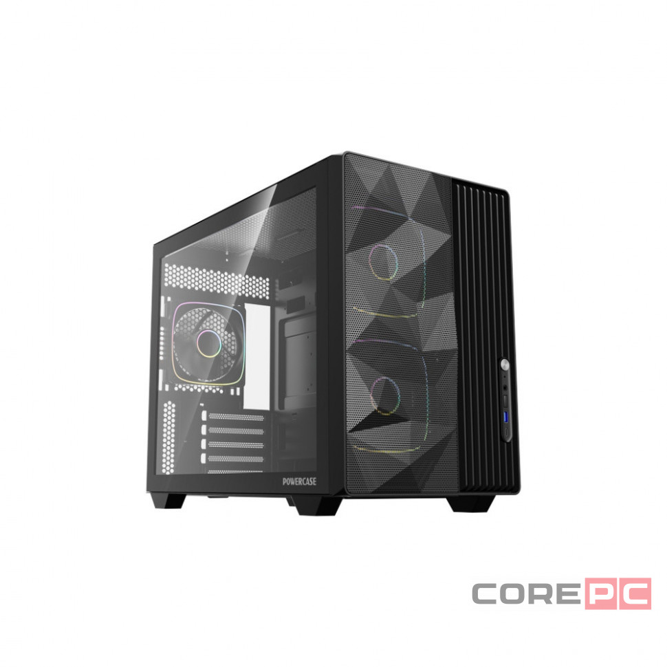 Компьютерный корпус Powercase TX3 TG ARGB Black (CTX3AB-A3)