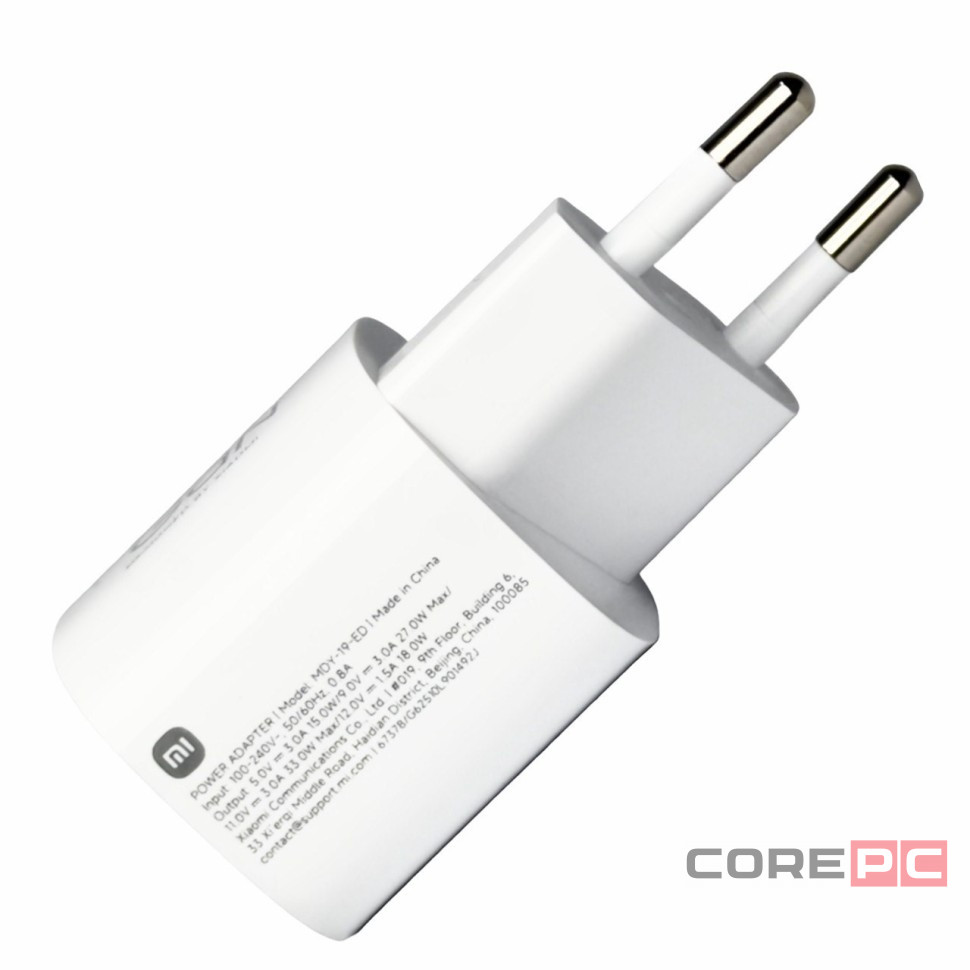 Сетевое зарядное устройство Xiaomi MI 33W Nano Power Adapter USB-C (BHR087LEU) белое