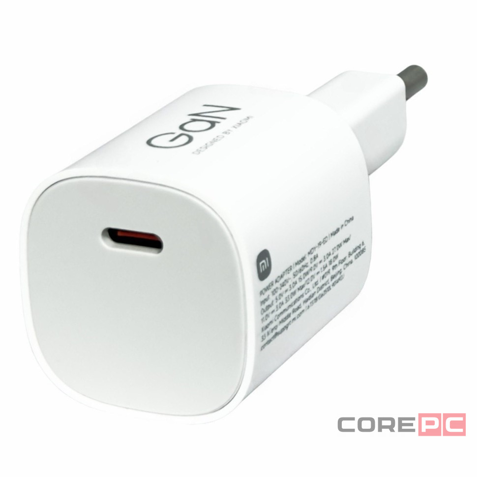 Сетевое зарядное устройство Xiaomi MI 33W Nano Power Adapter USB-C (BHR087LEU) белое