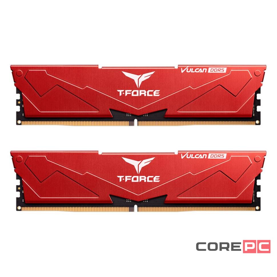 Оперативная память 64 Gb 6000 MHz Team Group T-FORCE VULCAN Red (FLRD564G6000HC38ADC01)