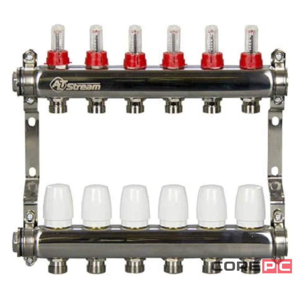 Группа коллекторная ALTSTREAM с расходомерами, сталь 1quot;х11х3/4quot;