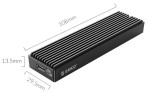 Внешний корпус для SSD M2 Orico M2PV-C3 USB-C серый