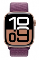 Apple Watch Series 10 46mm Rose Gold Aluminum Case with Plum Sport Loop
