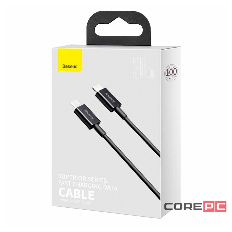 Кабель-зарядка Type-C на Lightning Baseus Superior 1м (CATLYS-A01) 20W черный