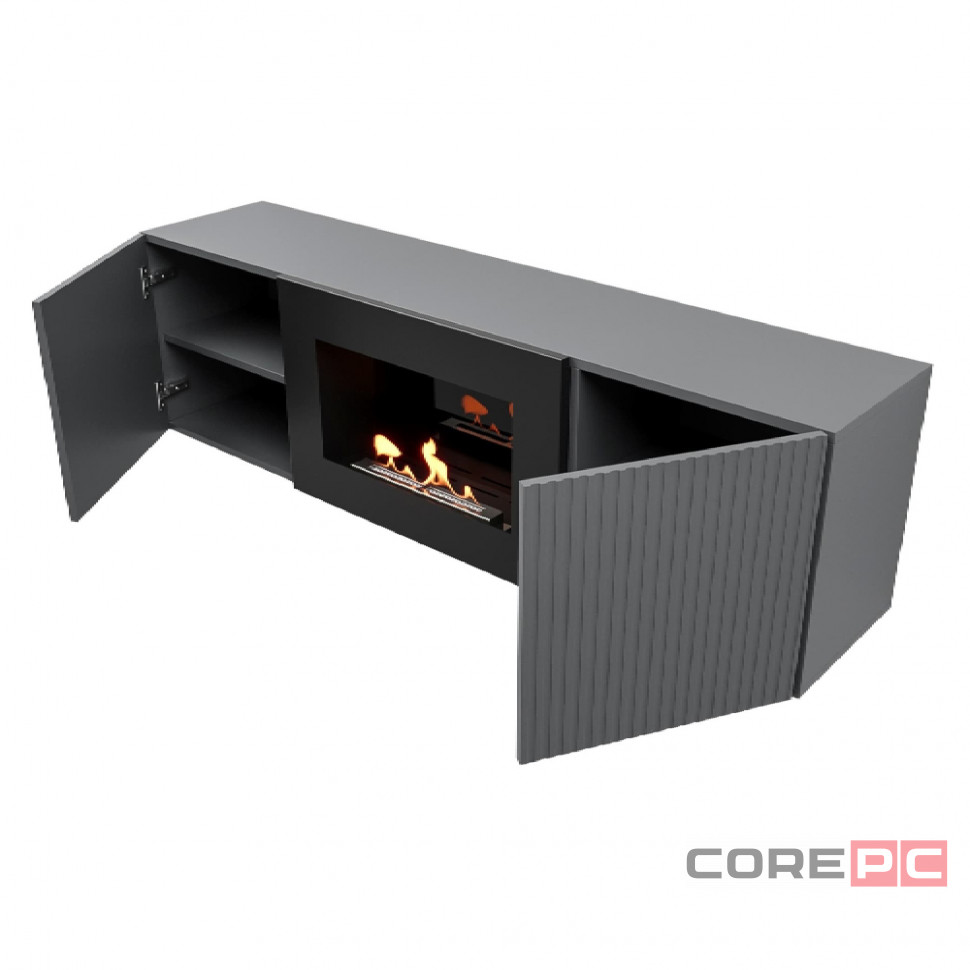 Тумба с биокамином Firelight BFP/P-1400L графит