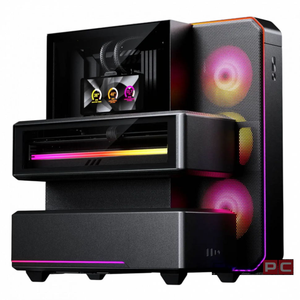 Компьютерный корпус PHANTEKS EX5 Max ARGB LCD Black (PH-EX526M_DBK01)