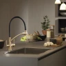 Смеситель для кухни Gappo G4398-1, рычажное управление, цвет черный/бронза