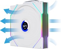 Вентилятор для корпуса Lian Li UNI FAN TL WIRELESS LCD 120 Reverse Blade 12RTLLCD1W1W ARGB White (G99.12RTLLCD1W1W.R0)