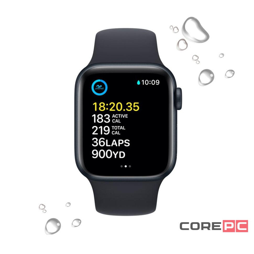 Apple Watch SE (2024) 40mm Midnight Aluminium Case with Midnight Sport Band (M/L)