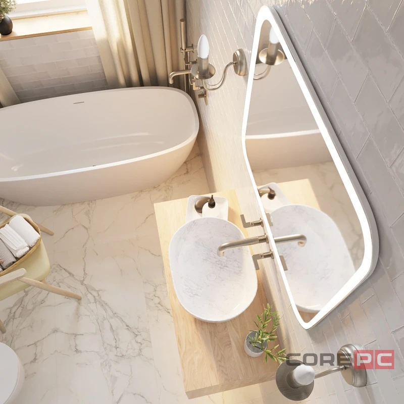 Зеркало MIXLINE Стив 800х680 (ШВ) сенсорный выключатель, светодиодная подсветка