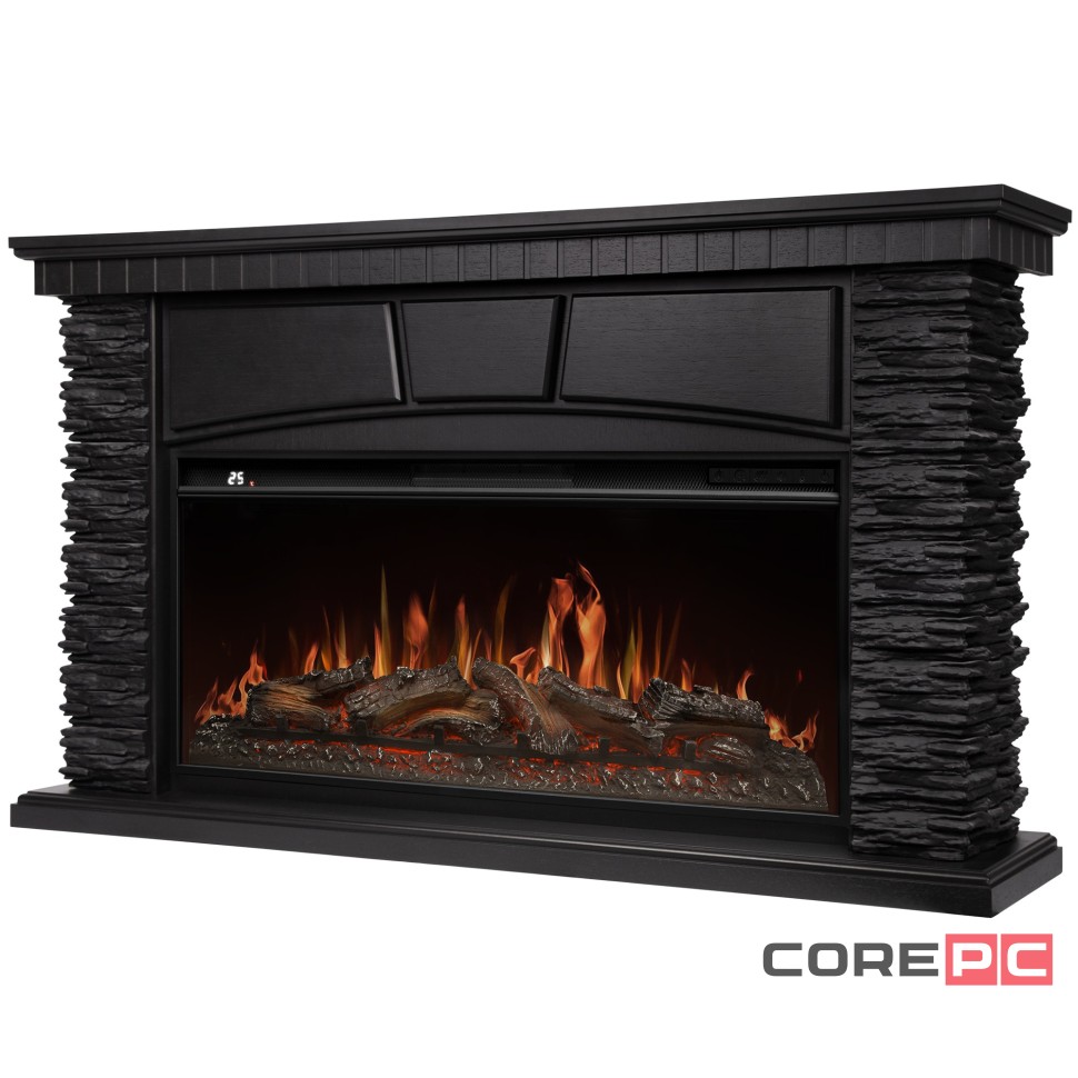 Портал Firelight Porto 42/40/36 камень черный шпон венге