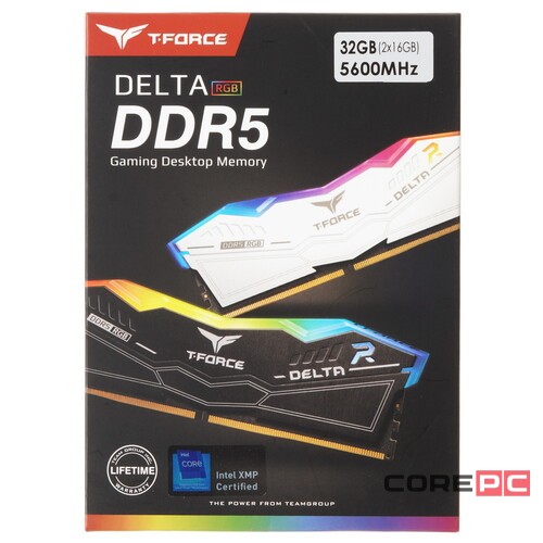 Оперативная память 32 Gb 5600 MHz Team Group T-FORCE DELTA RGB Black (FF3D532G5600HC36BDC01)