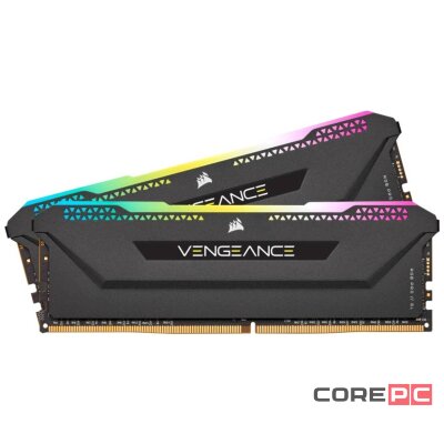 Оперативная память 16 Gb 3200 MHz Corsair VENGEANCE RGB RS Black (CMG16GX4M2E3200C16)