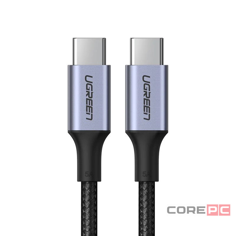 Usb Кабель-зарядка Type-C на Type-C Ugreen US316 5A 100W 1м серо-черный