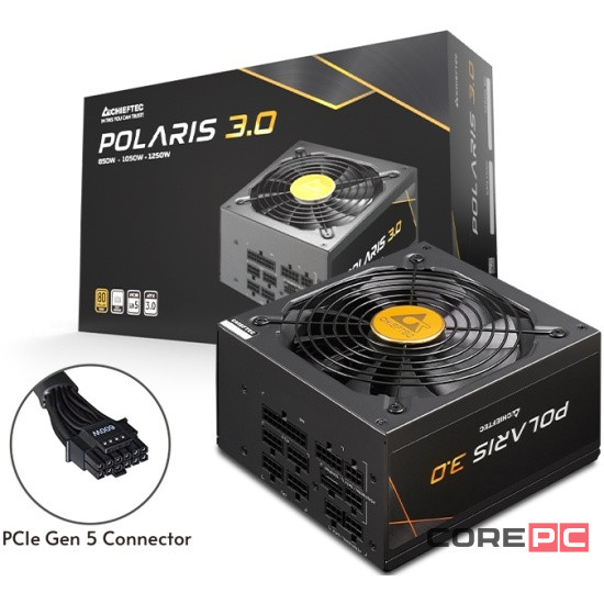 Блок питания Chieftec 1250W POLARIS 3.0 PPS-1250FC-A3 (PCIe 5.0 Connector Cable Details)