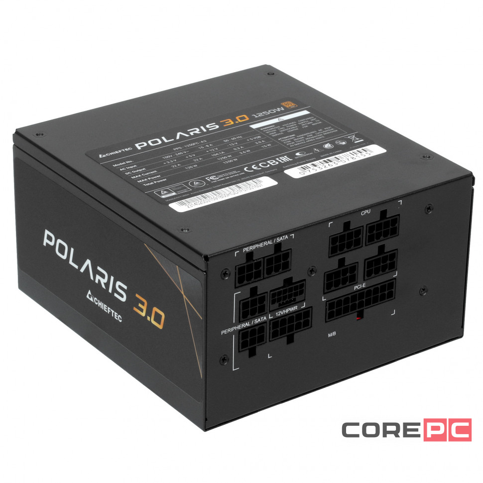 Блок питания Chieftec 1250W POLARIS 3.0 PPS-1250FC-A3 (PCIe 5.0 Connector Cable Details)